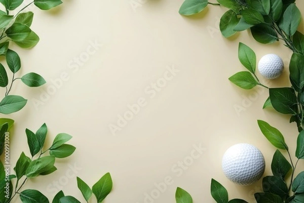 Obraz Stylish Golf-Themed Lunch Invitation Card with Minimal Design