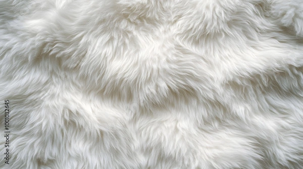 Obraz White fluffy fur fabric wool texture
