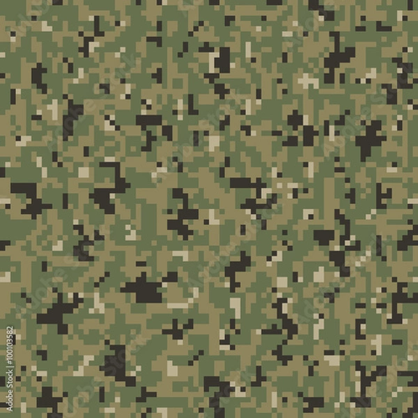Fototapeta Military Camouflage Textile Pattern