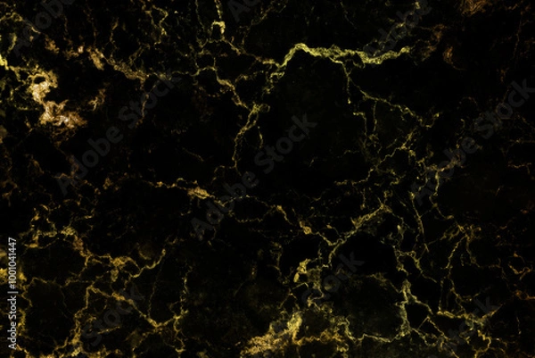 Fototapeta Gold and Black marble patterned texture background