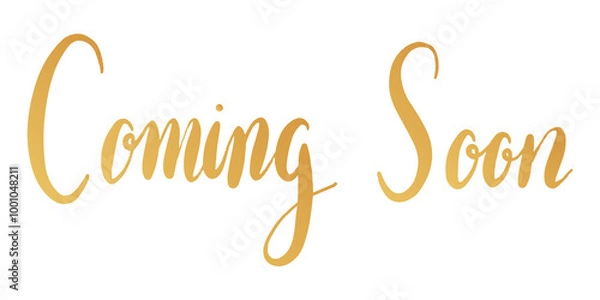 Obraz Coming soon png word sticker typography, transparent background