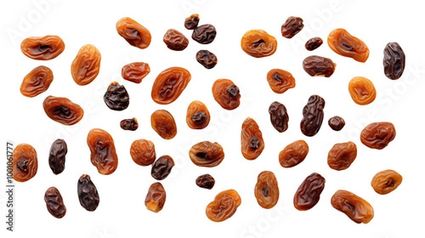 Obraz Organic raisins flat lay.