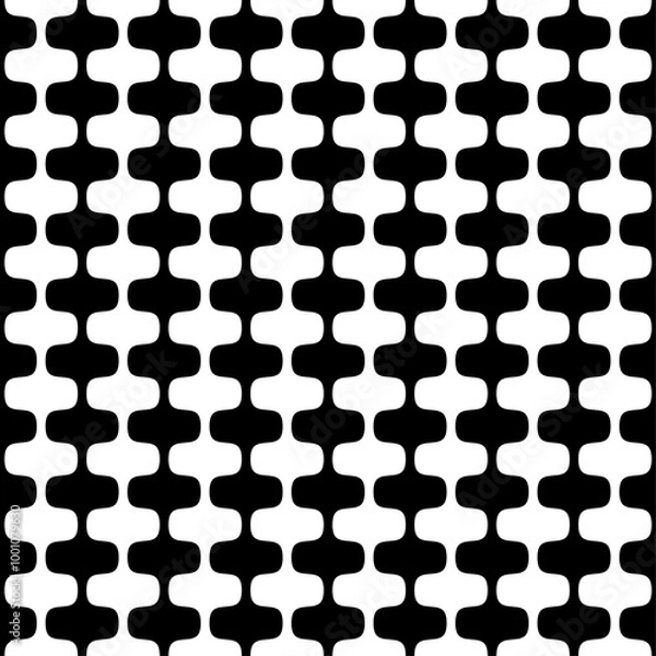Fototapeta black and white seamless pattern