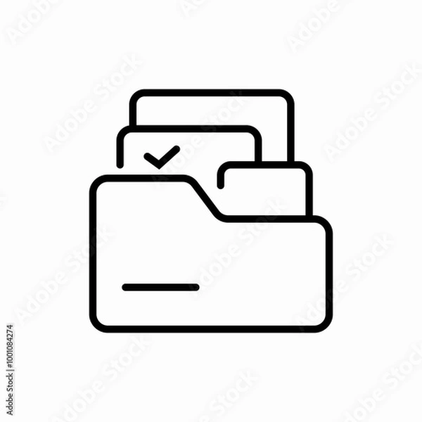 Fototapeta file folder icon sign vector