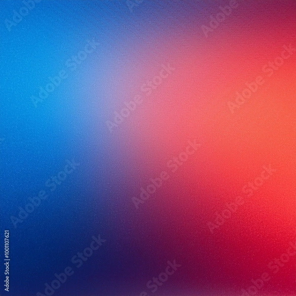 Fototapeta modern and simple blue and red gradient colors background with grain rough texture