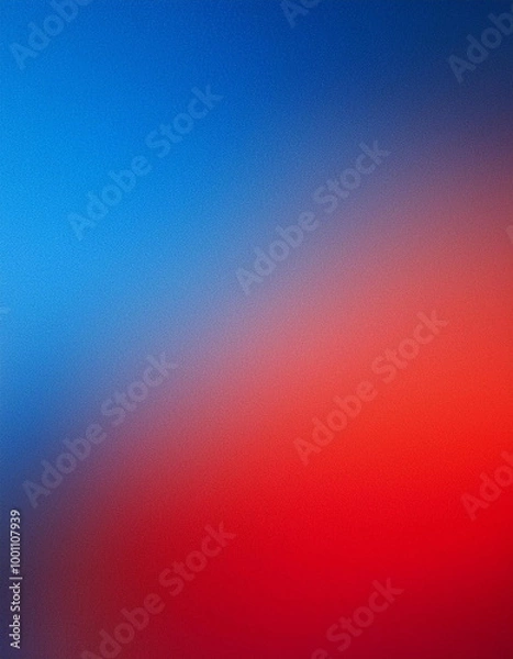 Fototapeta modern and simple blue and red gradient colors background with grain rough texture