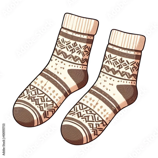 Obraz Socks isolated on transparent background