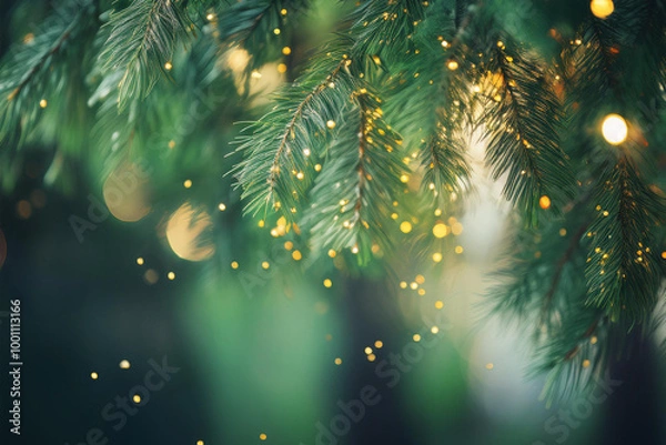 Obraz christmas background with christmas tree