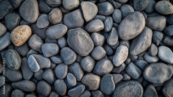 Obraz Smooth Grey Pebbles Background