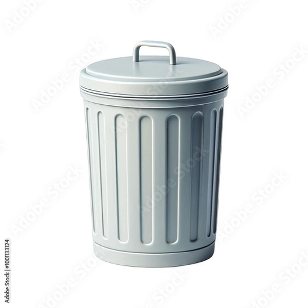 Obraz Trash can isolated on transparent background