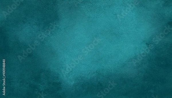 Fototapeta Abstract dark aquamarine turquoise concrete stone paper texture background banner, trend color 2020