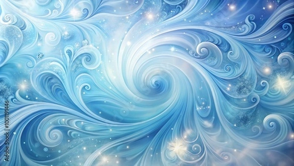 Fototapeta Ethereal abstract blue texture featuring delicate, swirling patterns and subtle gradient shifts, evoking a sense of