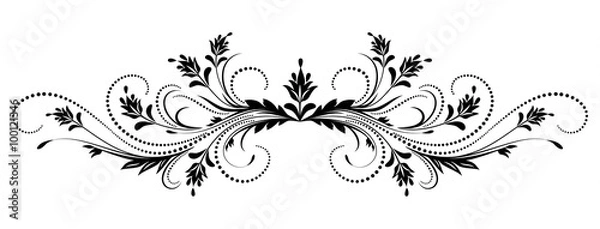 Obraz Dekoracyjny ornament kwiatowy