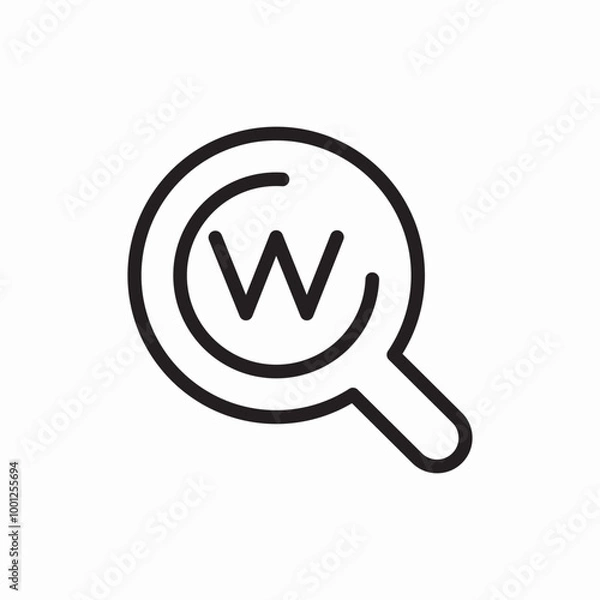 Obraz wiki search icon sign vector