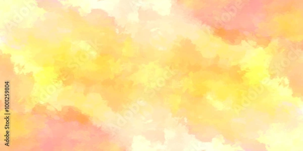 Fototapeta abstract watercolor background .watercolor background with pink and yellow color. Fantasy light red, pink shades watercolor background. subtle watercolor pink yellow gradient illustration.