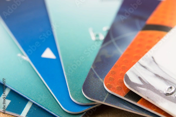 Fototapeta Many bank cards