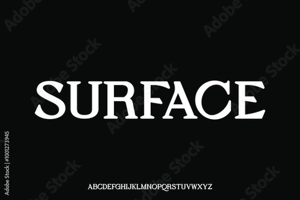 Fototapeta Display alphabet font vector design suitable for headline, poster, logo and many more