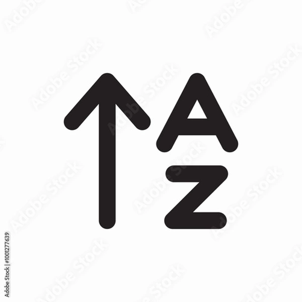 Fototapeta sorting alphabet icon sign vector