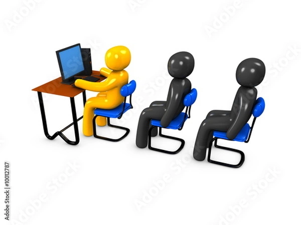 Fototapeta 3d image, conceptual Waiting user