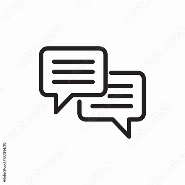 Obraz chat bubble message icon sign vector