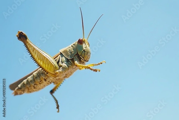 Fototapeta grasshopper on the ground