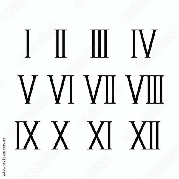 Obraz roman number icon, numeric vector