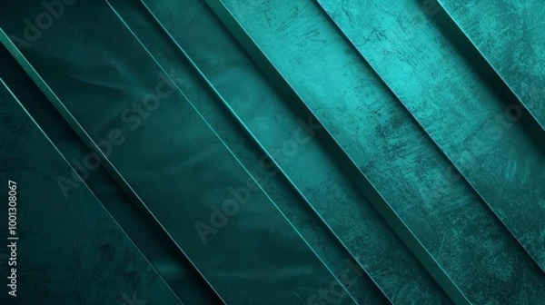 Fototapeta Abstract teal diagonal lines background.