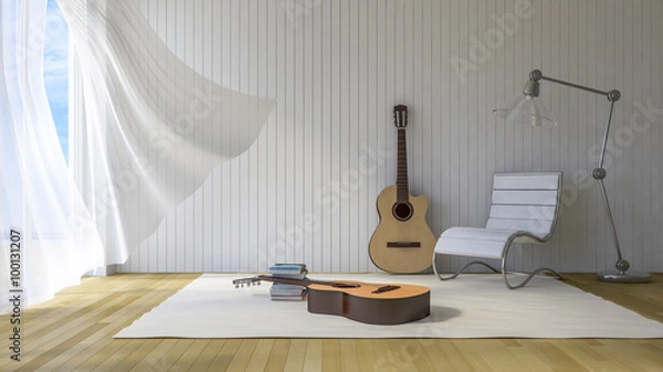 Obraz 3ds guitar in the room