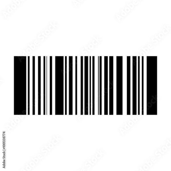 Obraz Simple barcode isolated on white background. 
