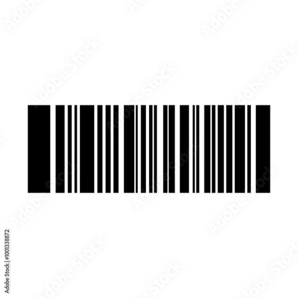 Fototapeta Simple barcode isolated on white background. 
