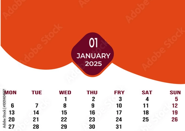 Obraz corporate desk calendar design