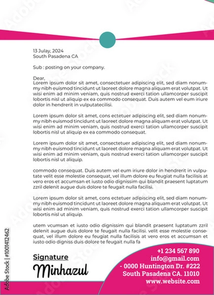 Obraz  letterhead design 