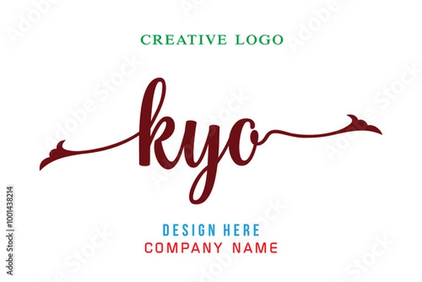 Fototapeta KYO lettering logo is simple, easy to understand and authoritative