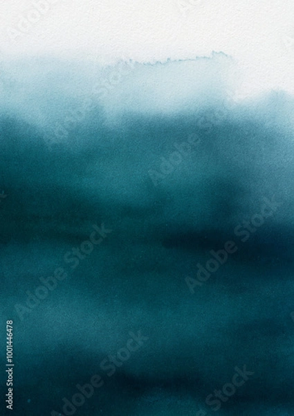 Obraz Abstract Watercolor Gradient in Deep Blue Tones