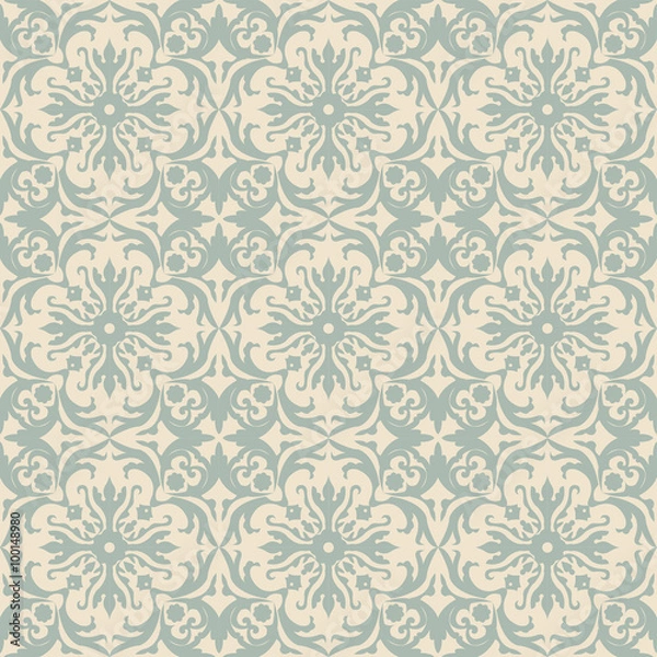 Fototapeta Elegant antique background image of spiral round flower pattern.
