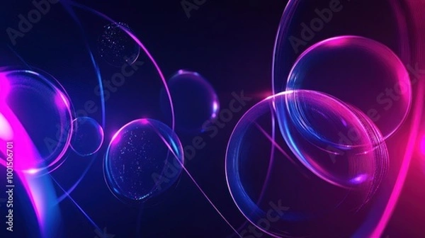 Fototapeta Abstract  Glow and Bubbles