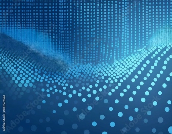 Obraz blue blurry dots background