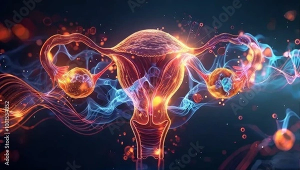 Fototapeta Abstract Representation of Female Reproductive System