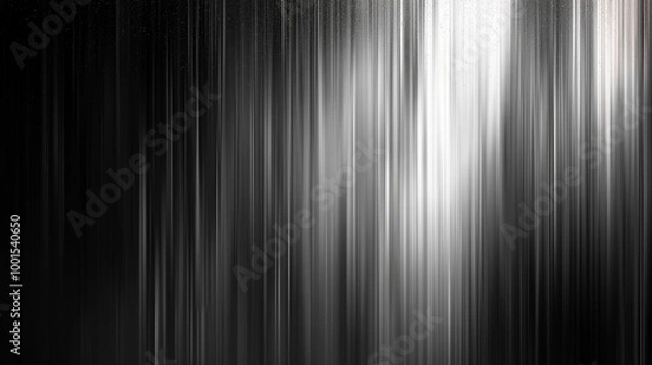 Obraz Abstract vertical light streaks with gradient motion blur pattern art lines in black and white