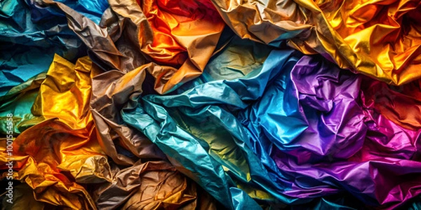 Fototapeta Vibrant Hues: Abstract Textile Tapestry 