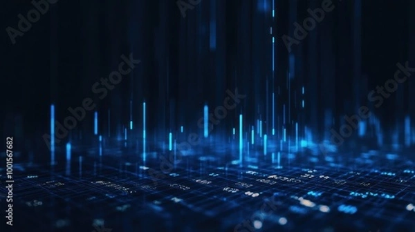 Fototapeta Abstract Digital Data Flow