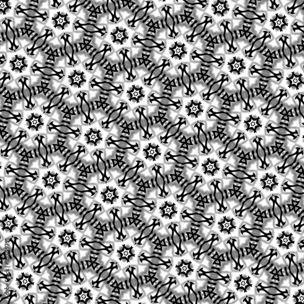 Obraz Чёрные и серые узоры. O
