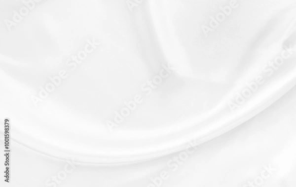 Fototapeta White gray satin texture that is white silver fabric silk background with beautiful soft blur pattern natural.