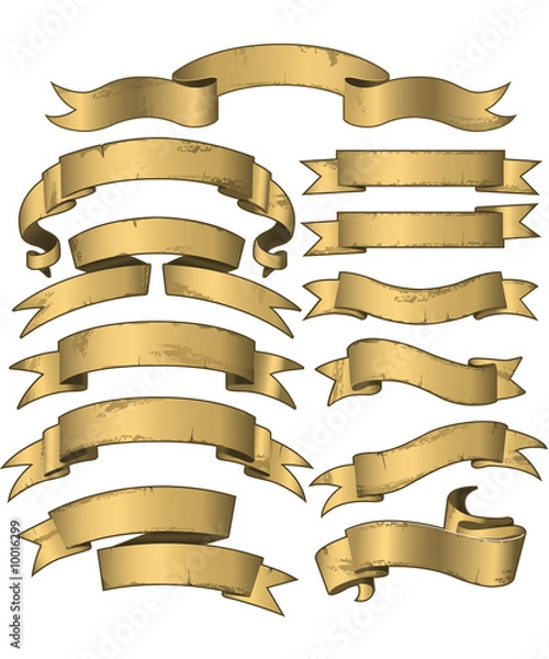 Obraz Old-fashioned Banners set