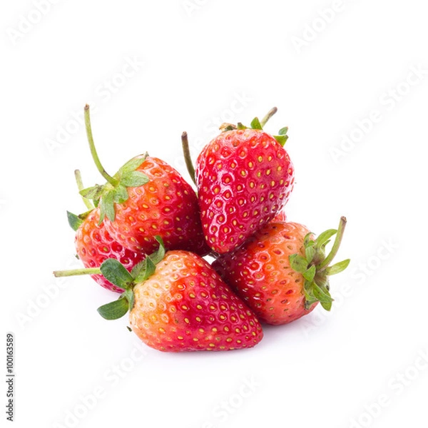Obraz Strawberry on white background