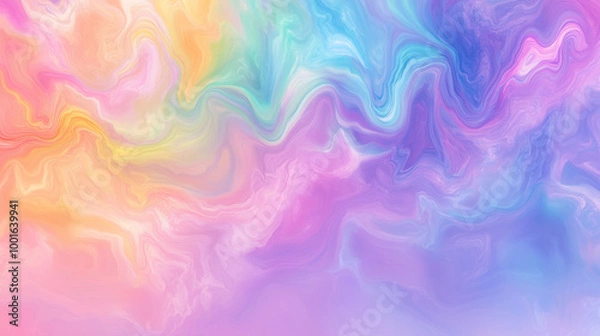 Fototapeta Pastel Rainbow Tie-Dye Background Design