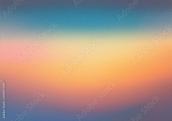 Fototapeta Retro grainy gradient background noise texture effect summer poster design