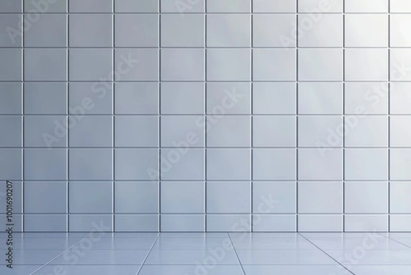 Obraz Minimalist Grey Tiled Interior Wall Background