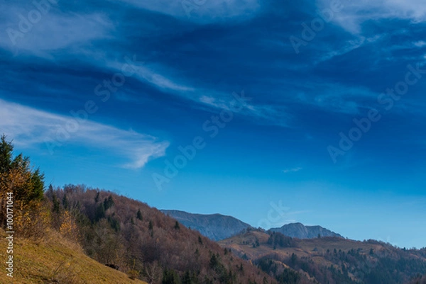 Obraz Autumn scenery in remote rural area in Transylvania