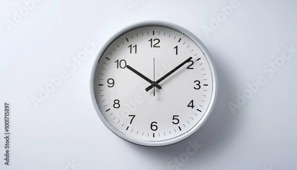 Obraz clock with abstract time markers, isolated on a white surface